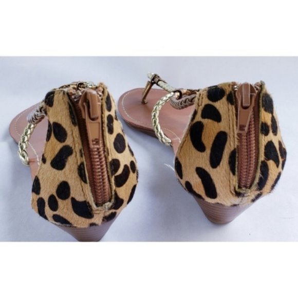 Carlos Santana Sandal Silver Gold Animal Print - Picture 5 of 5
